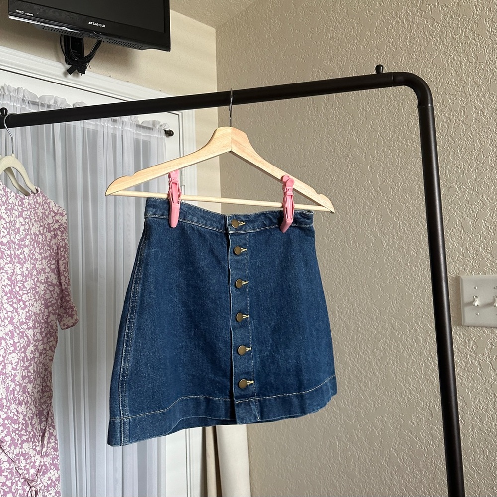 American Apparel denim mini skirt